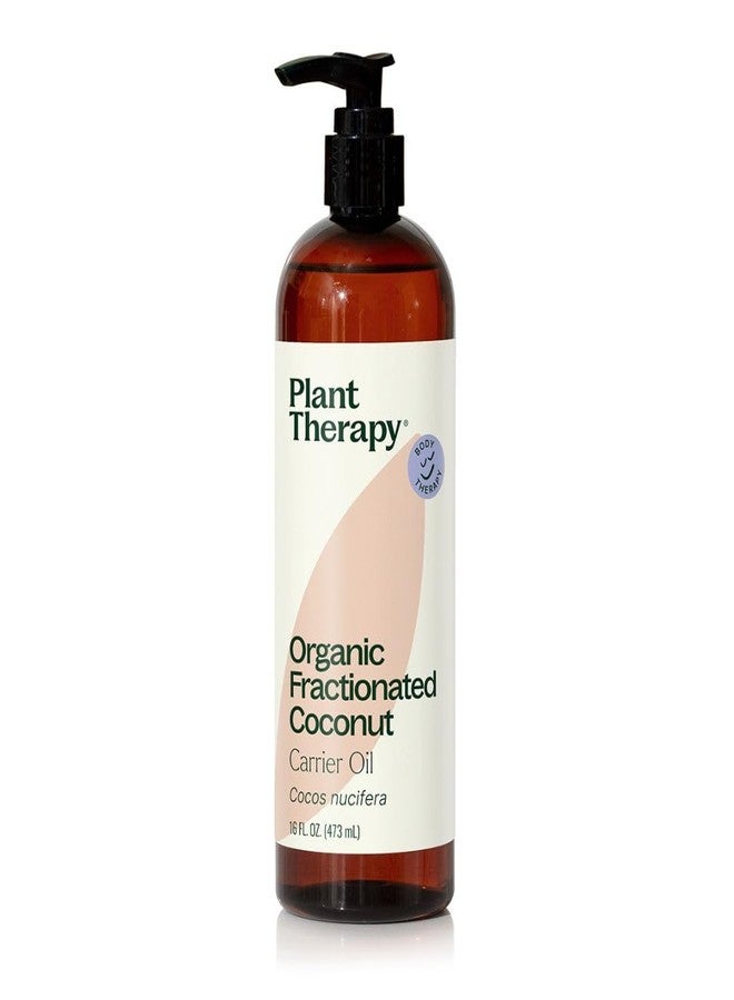 Plant Therapy Organic Fractionated Coconut Oil for Skin, Hair, Body 100% Pure, USDA Certified Organic, Natural Moisturizer, Massage & Aromatherapy Liquid Carrier Oil 16 oz - Image 1